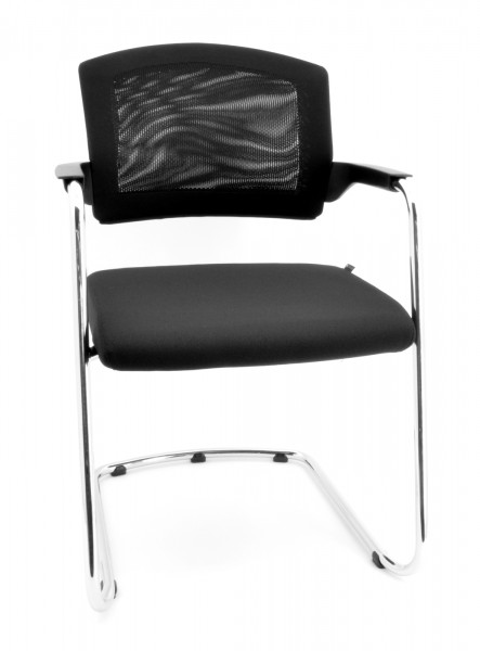 Besucherstuhl / Konferenzstuhl mit Armlehnen und auswechselbarem Sitzkissen, stapelbar